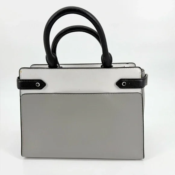 Kate Spade NY Colorblock Satchel & Matching Wallet Set - Gray, White & Black - Picture 5 of 9